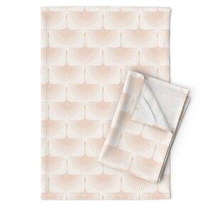 tea towel Spoonflower Fabrics Swans - Farrow and Ball Pink Ground Fabric